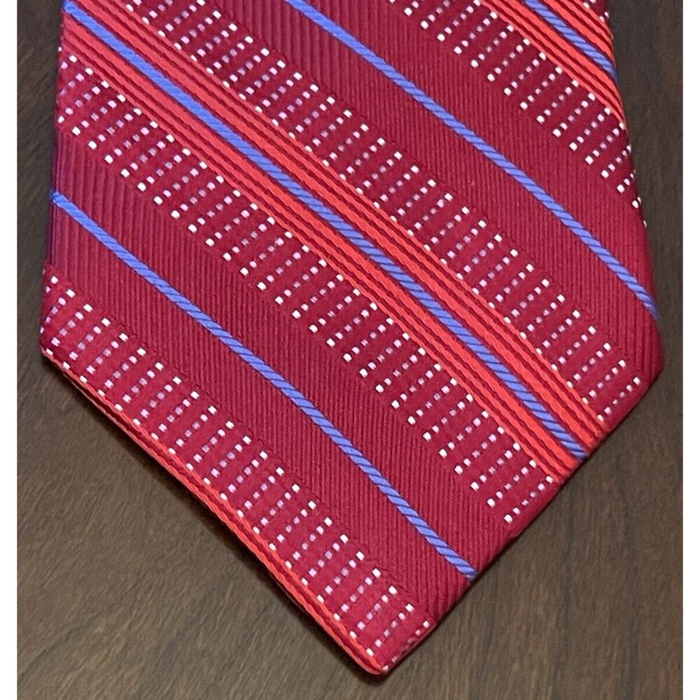 Beau Brummel Soho Red Blue Hand Made 100% Silk Men’s Neck Tie Made In China